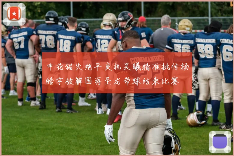 申花错失绝平良机吴曦精准挑传杨皓宇被解围蒋圣龙带球结束比赛